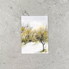 Original Watercolour ACEO Winter Woodland