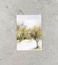 Original Watercolour ACEO Winter Woodland