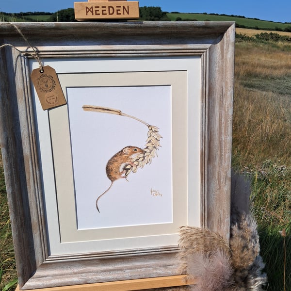 FRAMED Mouse Drawing Fine Art Gilcee Print Limited Run 