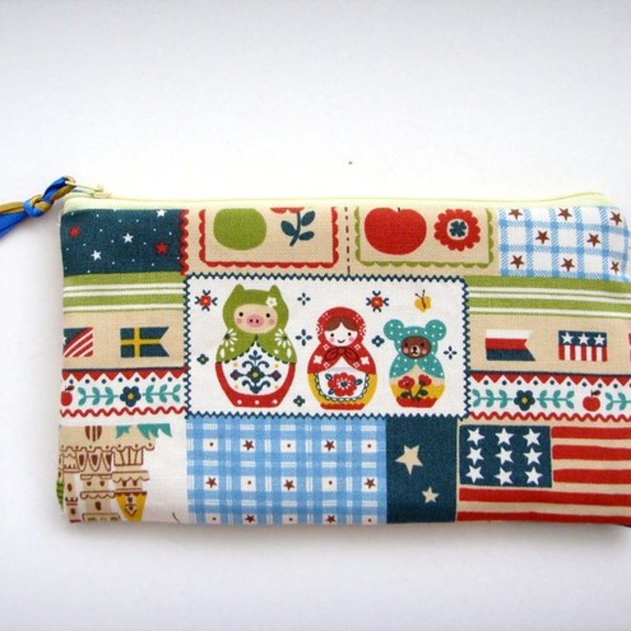 Cute Russian Doll Make up bag / Pencil Case