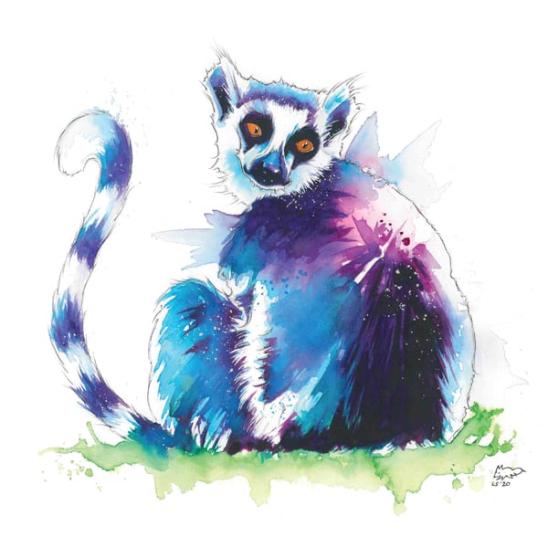 A4 Lemur Print