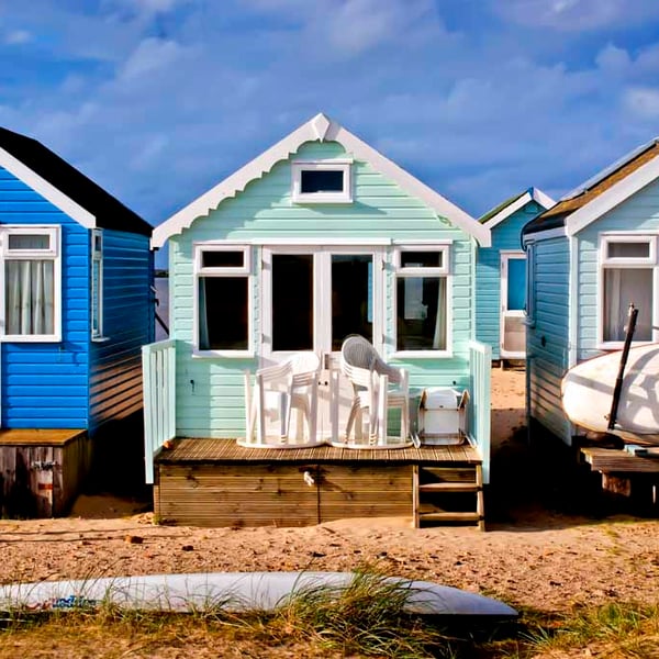 Beach Huts Hengistbury Head Dorset Coast Photograph Print