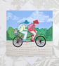 Cycling Birthday card - tandem - Image 1