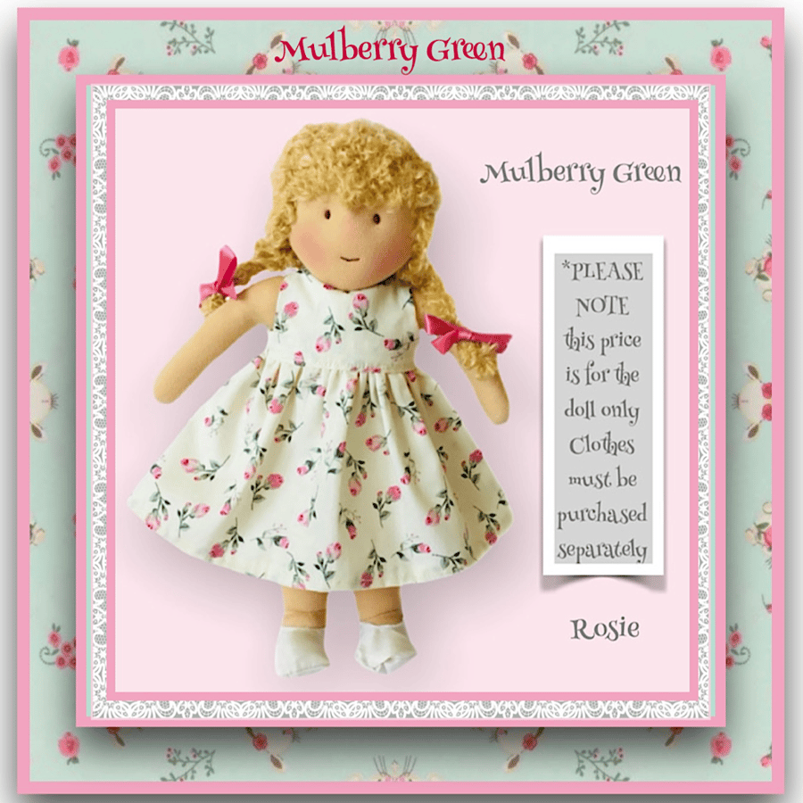 Reserved for Maddie - Rosie Robertson -  a handcrafted Mulberry Green doll