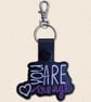 You Are Enough Keyring - Embroidered Affirmation Bag Charm - Image 3