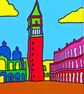 Venice St Marks Square colourful painting by Rob Soar - Image 1