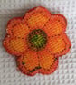 Fabric flower brooch, badge - Image 1