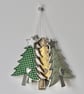 'Christmas Tree with a Glitter Star and Heart'- Hanging Decoration - Image 5