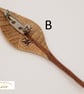 Handmade Leaf Brooch - Reclaimed Oak and Sapele Wood Jewellery - Image 7