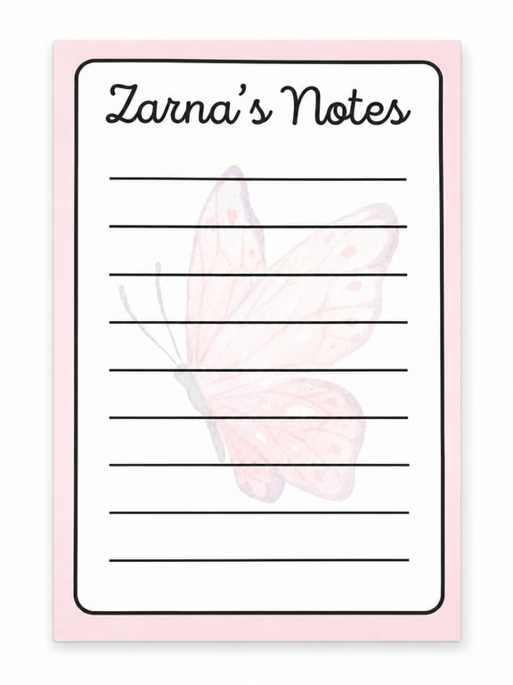 Personalised A6 notepad