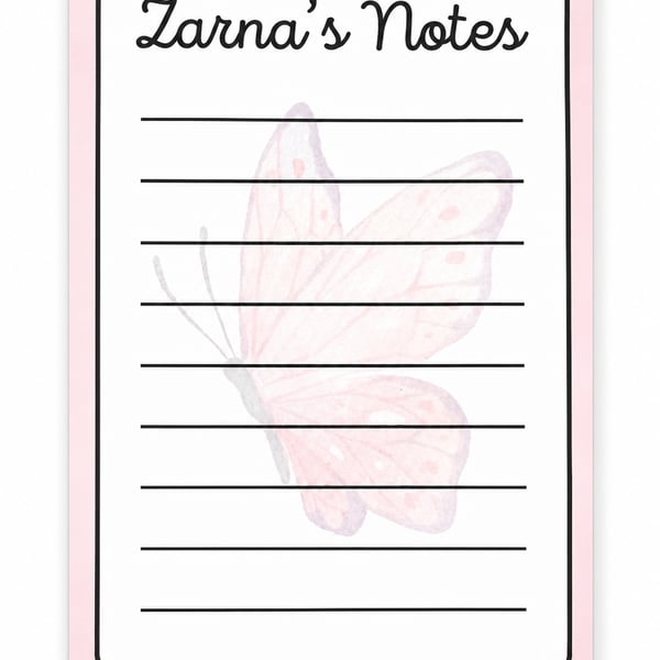 Personalised A6 notepad