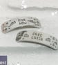 "Run Now Cake Later" Hand Stamped Trainer Tags - Image 1