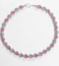 Pink and Silver Spiral Rope Necklace - Image 6
