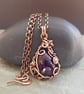 Amethyst and Copper Gothic Necklace - Image 3