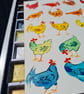 Whimsical Rainbow Chickens, Hand-Painted original artwork - Image 4