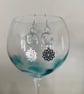 Sterling Silver Drop Earrings Flower
