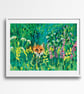 Fox art print mounted two sizes  - Image 1