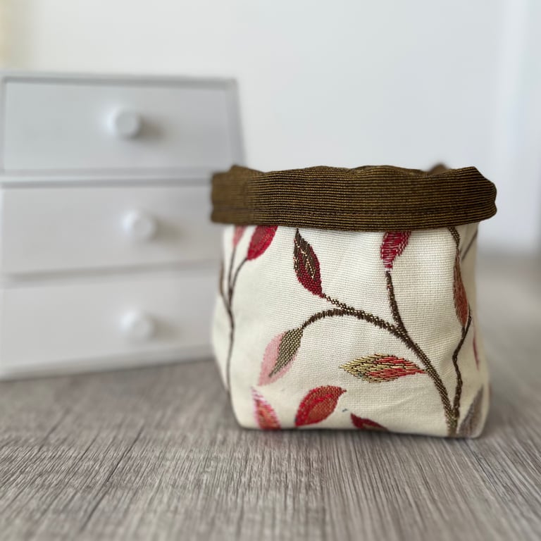 Leaf Fabric Storage Tub Bin 