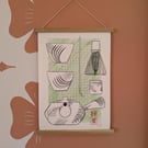 Matcha Green Tea Set A3 Print