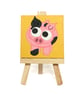 Spotty Pig Mini Painting - original acrylic art of cute farmyard animal - Image 3