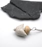 cream ceramic bird necklace - Image 3