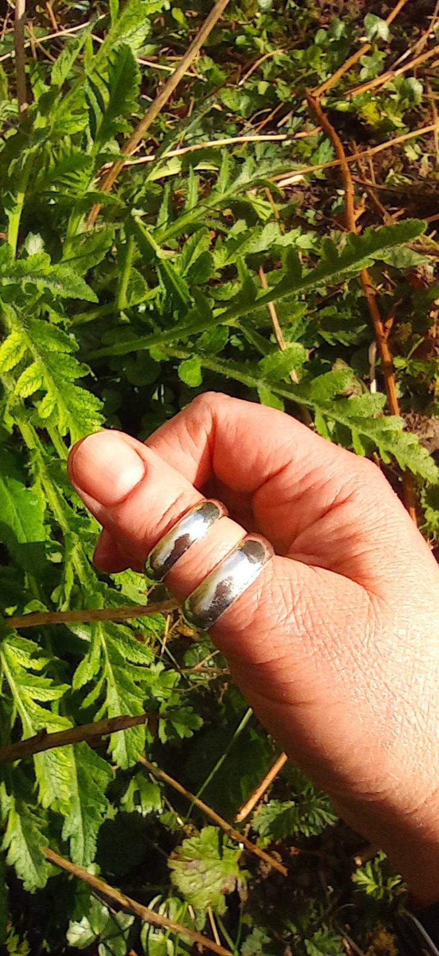 Half round silver ring. handmade silver jewellery. Chunky silver ring, wedding