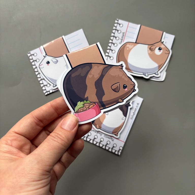 Magnetic guinea pig bookmark.