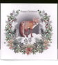A Luxury Christmas Fox Garland Handmade Card - a unique design - Image 1