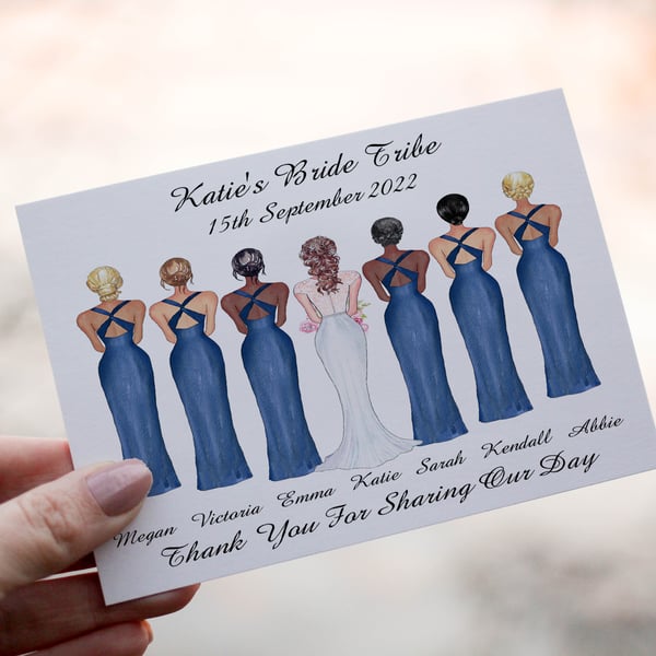 Bridal Party Wedding A4 Print, Thank You Gift Bridesmaid, Bridesmaid 