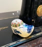 Pin cushion - tiny blue and white Delft clog embroidered with bee and flowers - Image 4