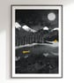 Night Paddle Illustrated Art Print - Image 6