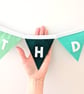 Felt Happy Birthday Bunting in Calming Sea Greens - Reusable Party Banner - Image 7