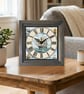 Vintage Style Tall Ship Sailing Scene Square Wooden Wall Clock -Handmade 8x8"