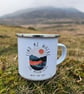 Mountain lover mug, Enamel hiking mug, perfect gift for outdoor lovers. - Image 2