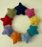 Bright rainbow Knitted Star Wreath  - Image 2