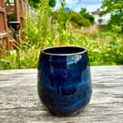 Blue Handmade Stoneware Vase