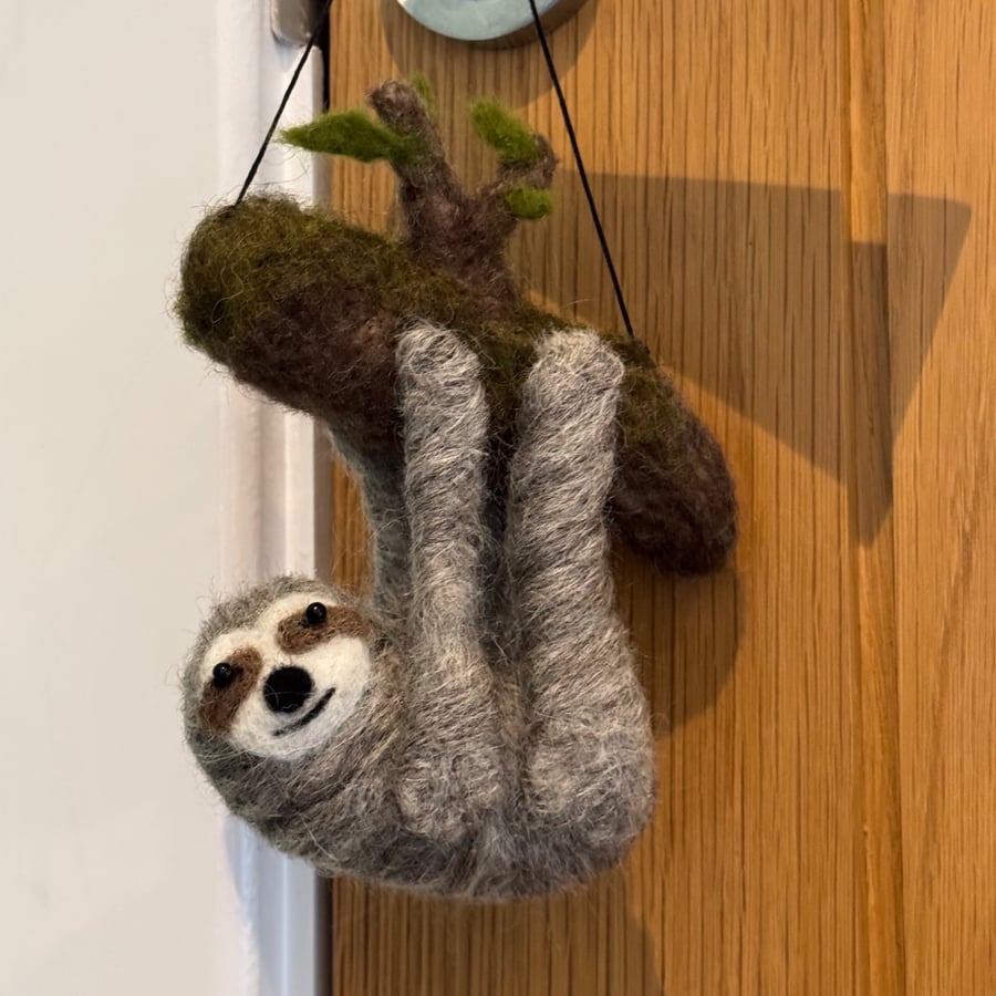 Sleepy - sloth desk or hanging shelf buddy