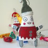 embroidered christmas elf - green