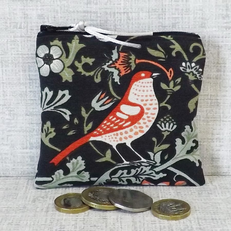 Coin purse, small purse, bird & flowers