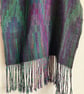 Iris Handwoven Silk, Cotton and Merino Scarf - Image 5