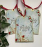 CHRISTMAS gift tags ( set of 3) ' Rosehips '...ready to ship...