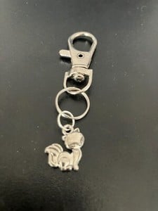 cute fox keyring bag charm zip puller swivel clip on key chain lanyard