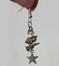 Silver witch and star charm dangle earrings  - Image 4