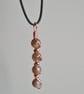 Handmade Natural Brown Banded Agate & Copper Pendant Necklace Gift Boxed - Image 2