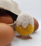 Eggbert! Funny needle felted chick ornament
