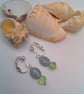 Clip On Earrings with Opaline Ovals and a Crystal, Gift for Her, Colour Choice - Image 3