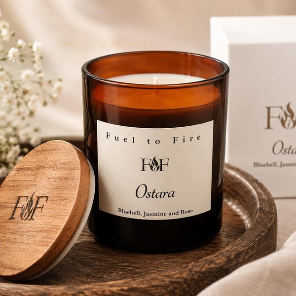 Bluebell, Jasmine & Rose Scented Candle - Luxury Floral Fragrance - Coconut Wax