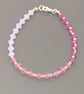 Preciosa Crystal bicone bracelet - Pink ombre