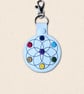 Chakra Keyring - Embroidered Seven Chakra Faux Leather Bag Charm