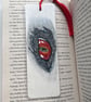 Hand painted watercolour dragons eye bookmark with red Tassel